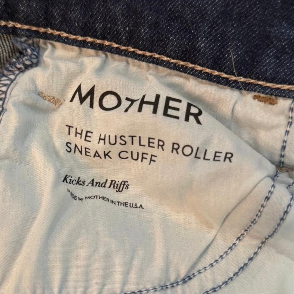 MOTHER The Hustler Roller Sneak Cuff Jeans Kicks & Riffs Size 27 - Picture 7 of 7